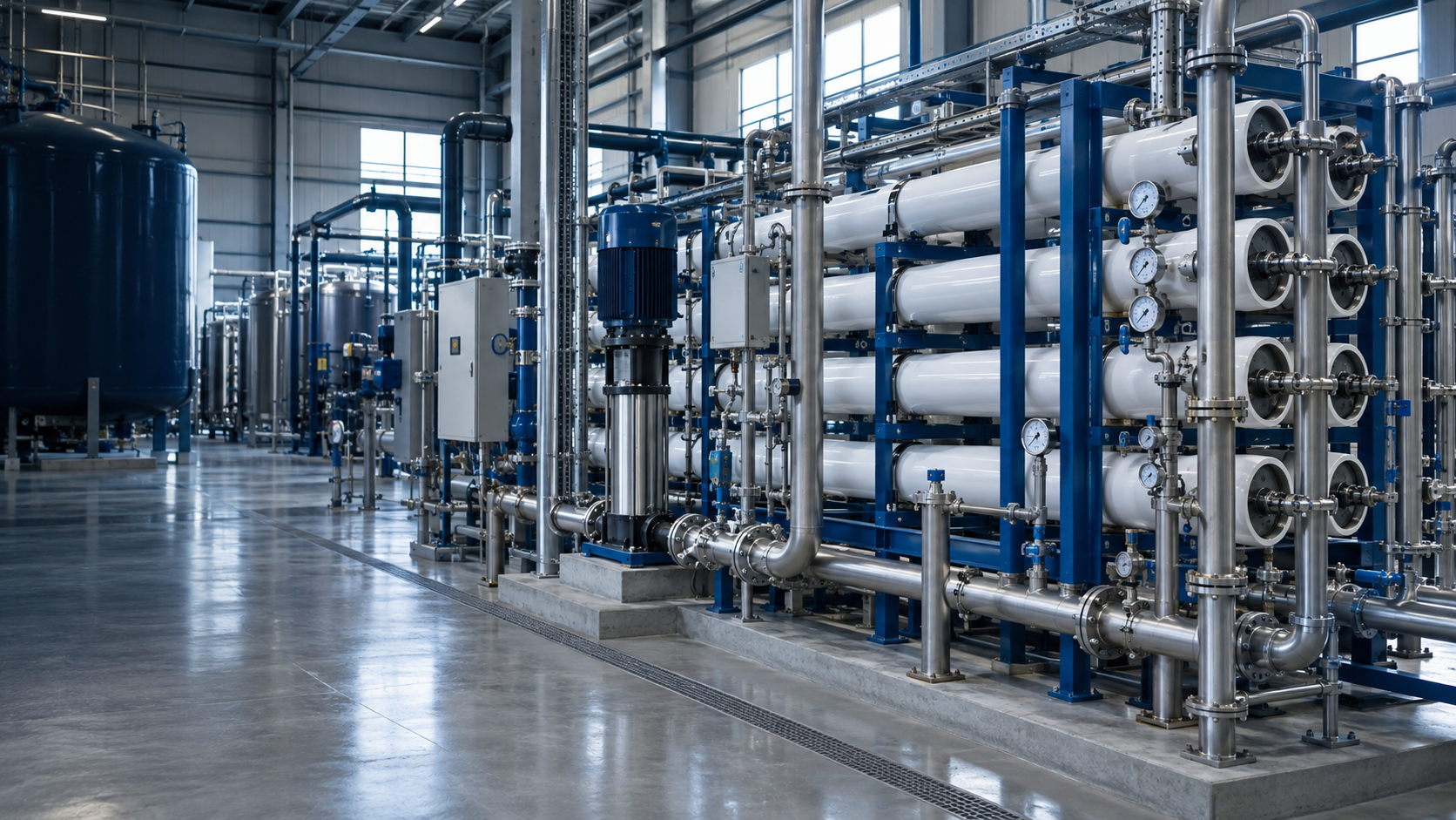 Instalación industrial de tratamiento de agua y ósmosis inversa